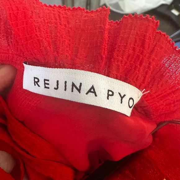 Rejina Pyo Red Crepe Dress Size 12 - Picture 6 of 11